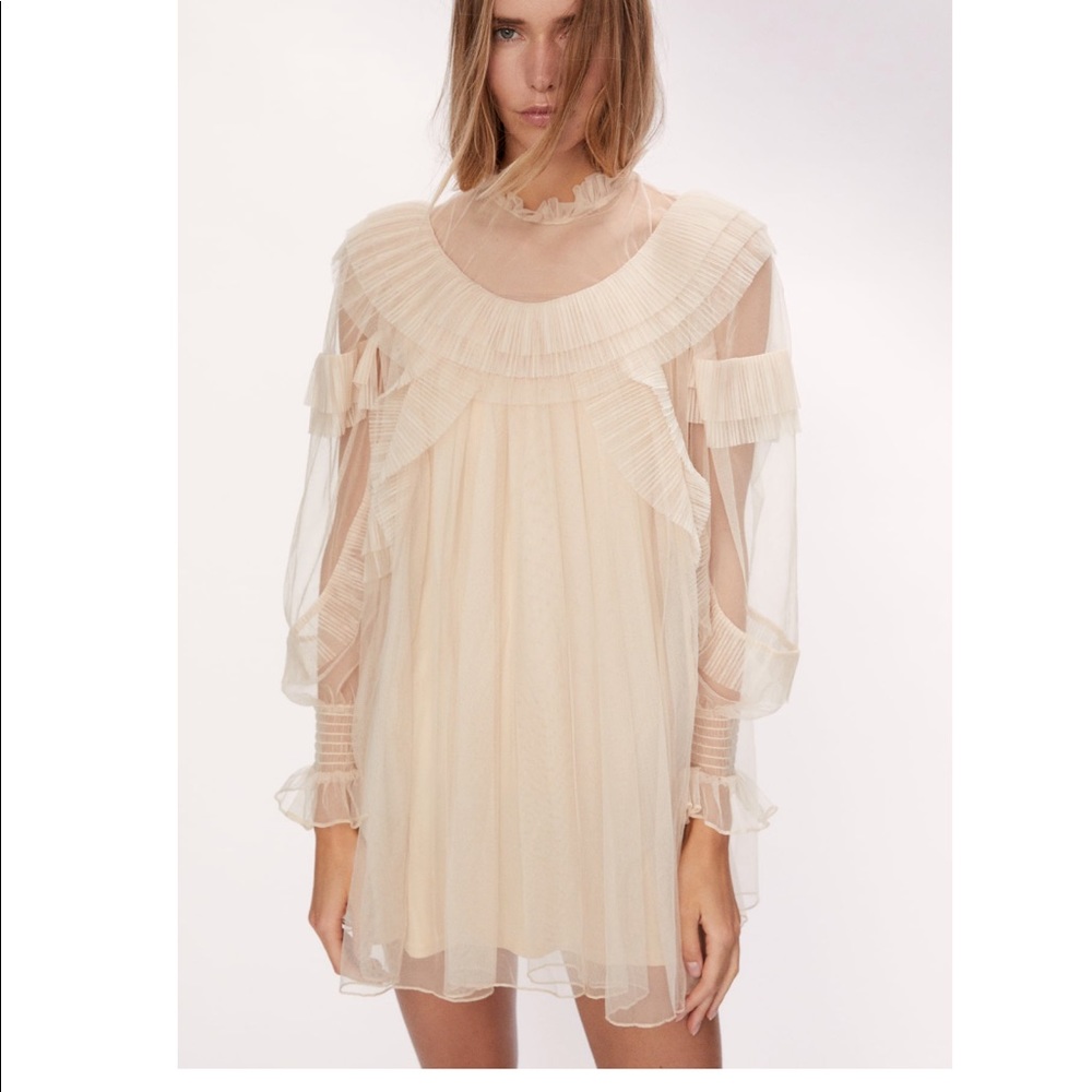 Zara dress tulle knit dress